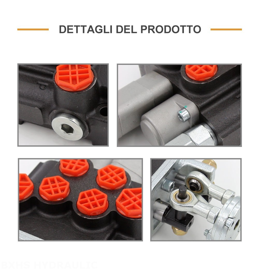 P40-G12-G38-OT-QTW Manuale e joystick 2 Spool Valvola direzionale monoblocco